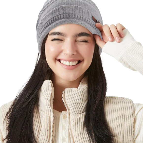 Oversized Slouchy Beanie Chunky Knit Plush Lined Winter Hat Women - Picture 1 of 8